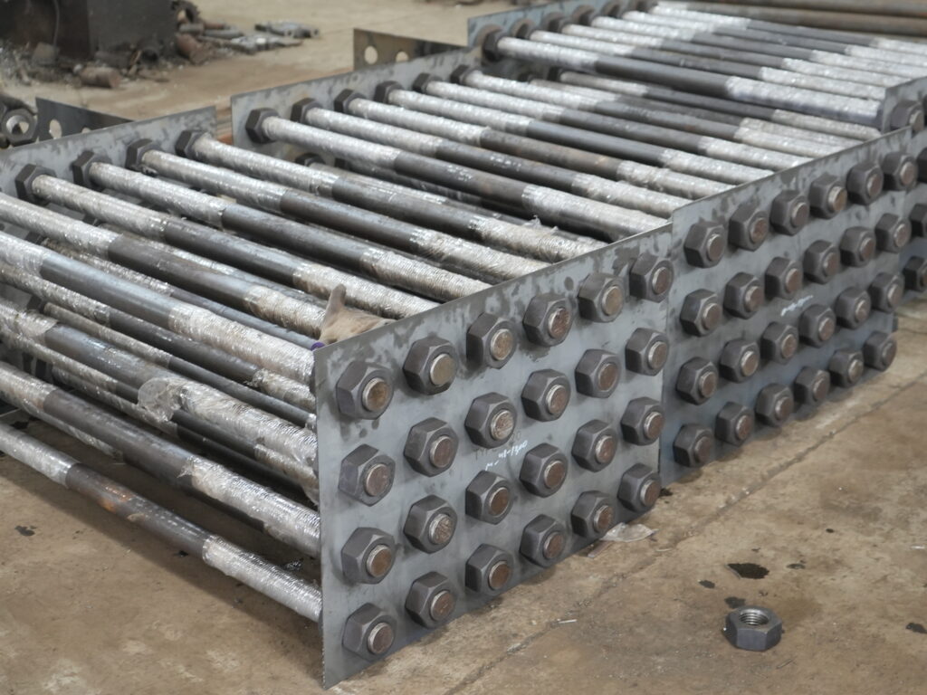 Foundation bolts prepared at Manu Engineers